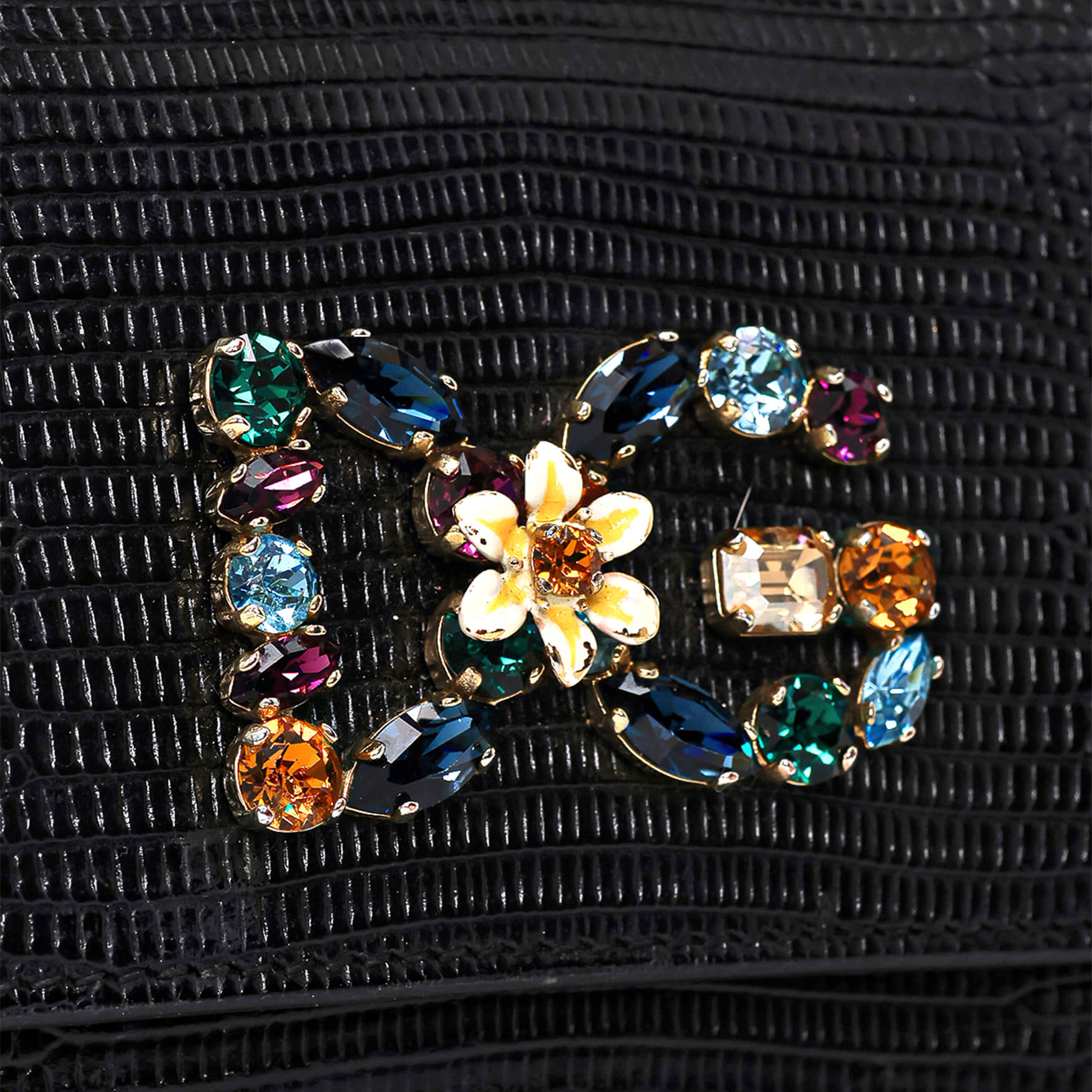 Dolce&Gabbana - Black Leather DG Buckle Detail Mini Sicily Bag